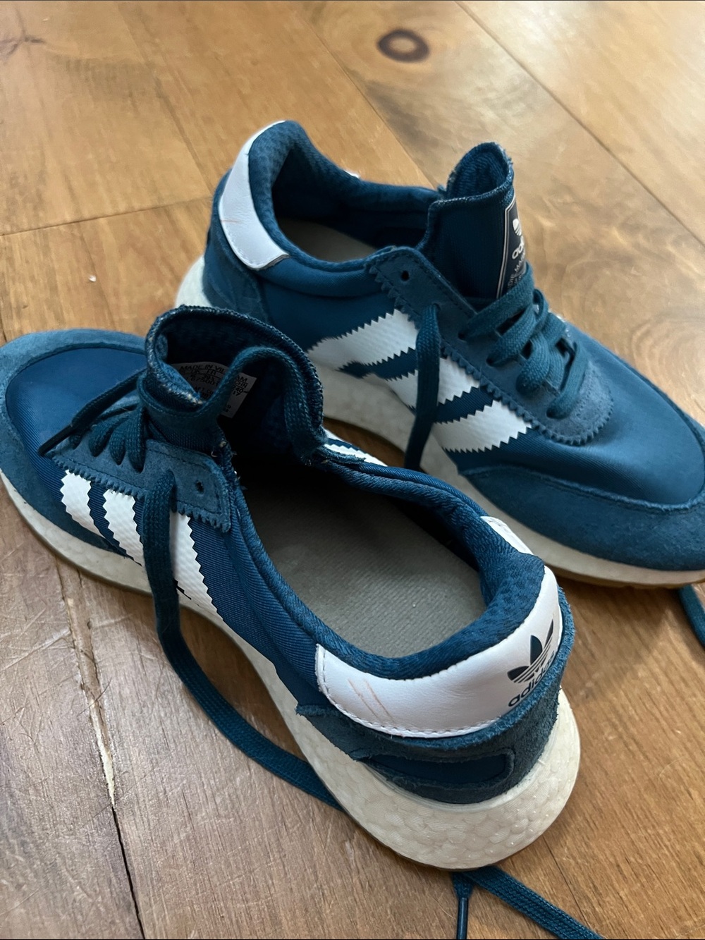 adidas Teal and White Women's Low-Top Sneakers